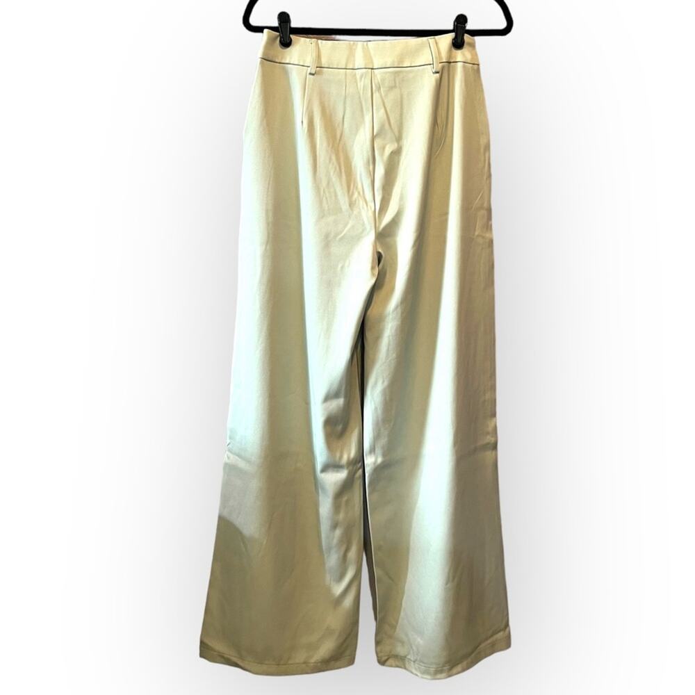 Princess Polly Huxley High Waist Wide Leg Pant size 8 Light Green - Picture 4 of 15